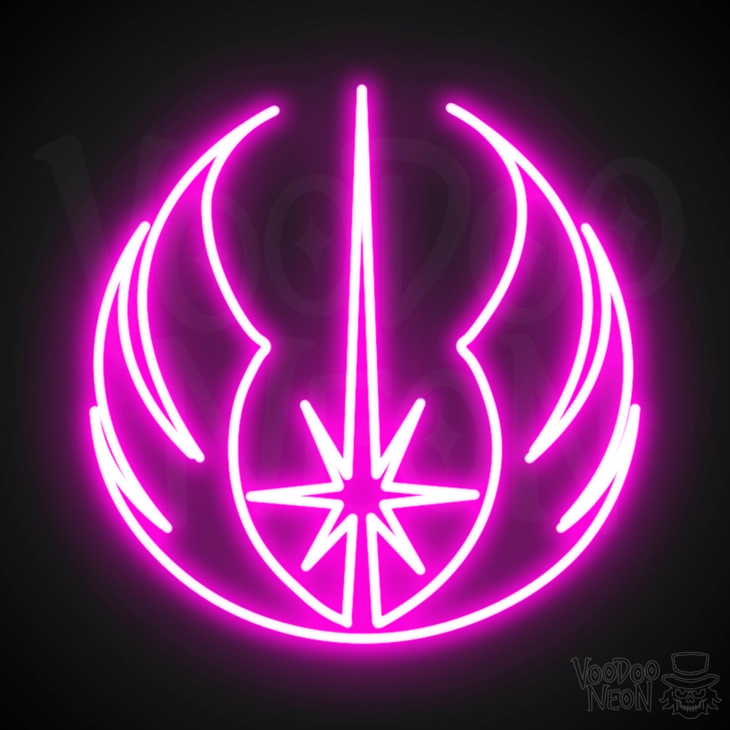 Jedi Neon Sign - Neon Jedi Sign - Jedi Wall Art - Color Pink
