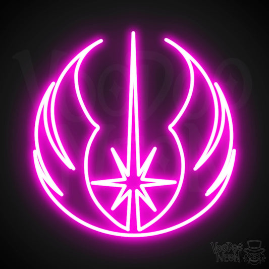 Jedi Neon Sign - Neon Jedi Sign - Jedi Wall Art - Color Pink