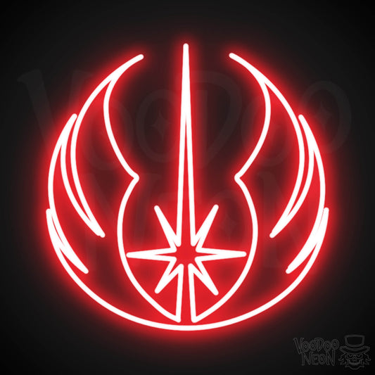 Jedi Neon Sign - Neon Jedi Sign - Jedi Wall Art - Color Red