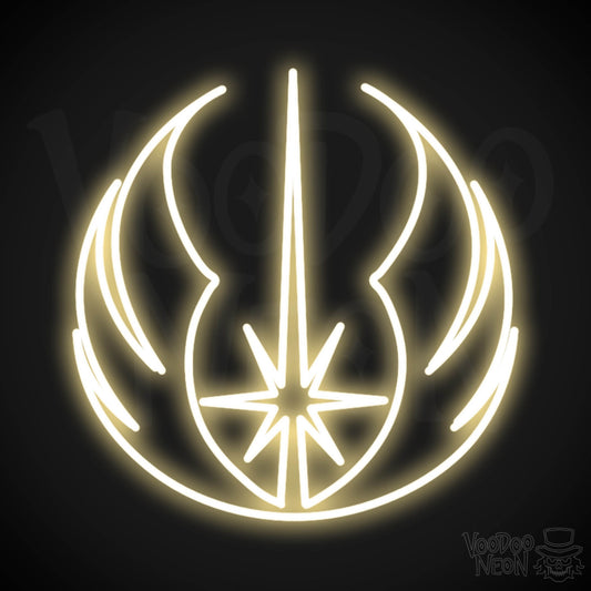 Jedi Neon Sign - Neon Jedi Sign - Jedi Wall Art - Color Warm White