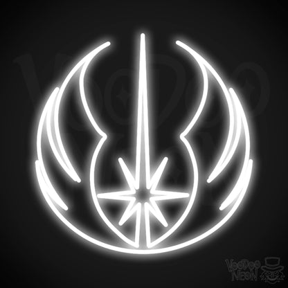 Jedi Neon Sign - Neon Jedi Sign - Jedi Wall Art - Color White