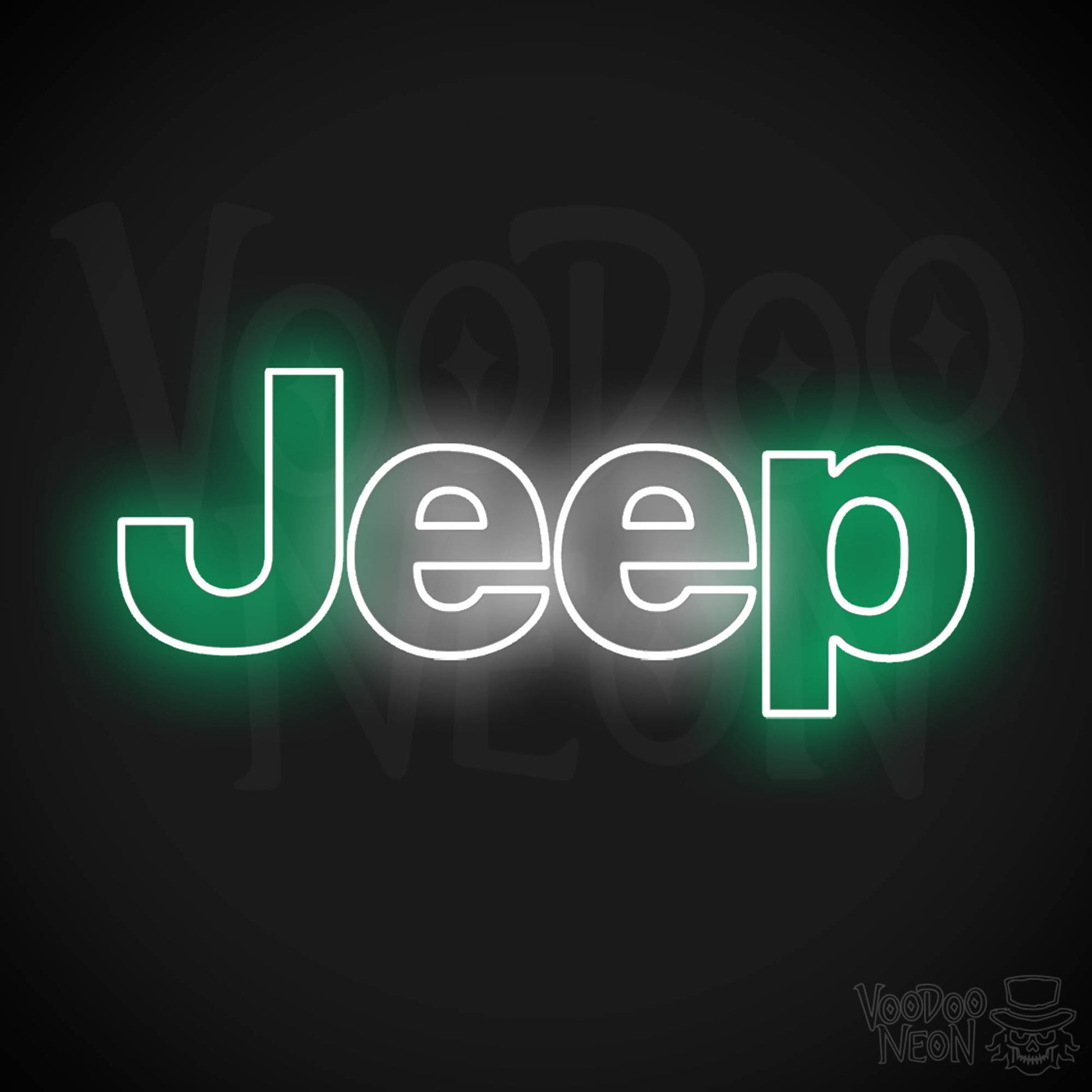 Jeep Neon Sign - Neon Jeep Sign - Jeep Logo Wall Art - Color Multi-Color