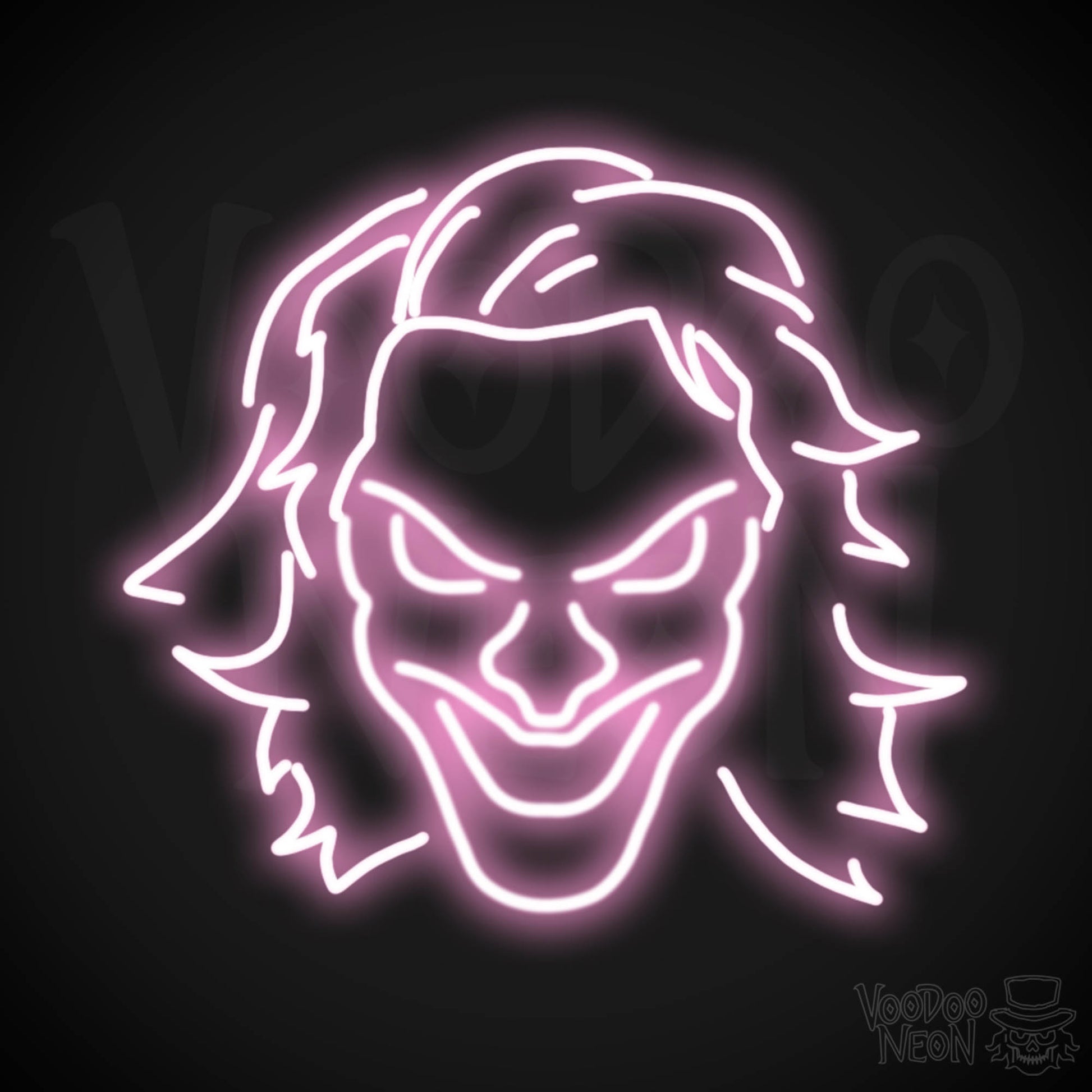 Joker Neon Sign - Neon Joker Sign - Joker LED Wall Art - Color Light Pink