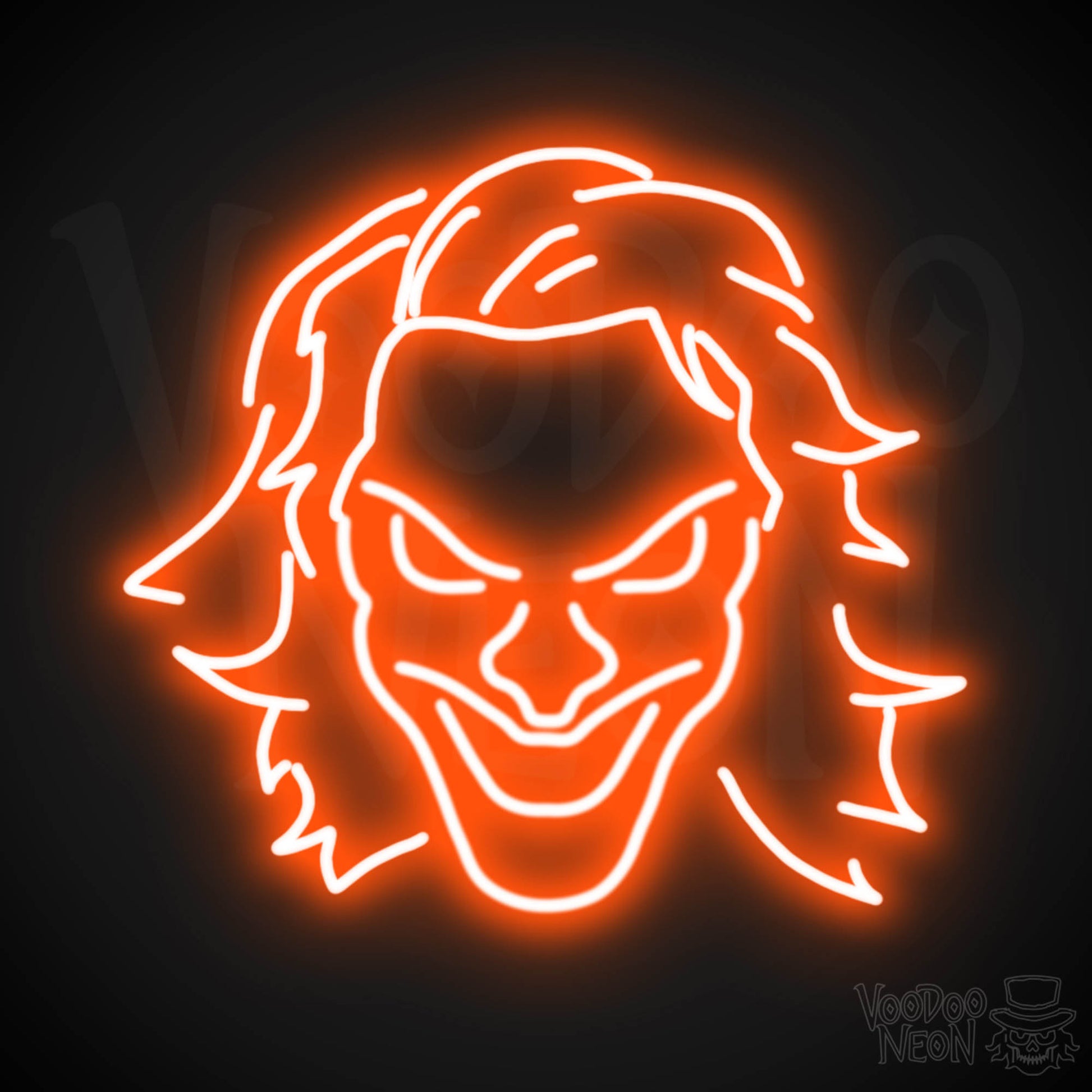 Joker Neon Sign - Neon Joker Sign - Joker LED Wall Art - Color Orange
