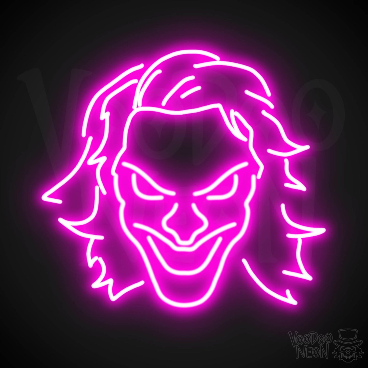 Joker Neon Sign - Neon Joker Sign - Joker LED Wall Art - Color Pink