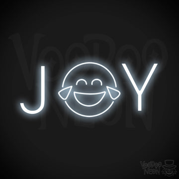 Joy Neon Sign - Neon Joy Sign - Word Sign - Color Cool White