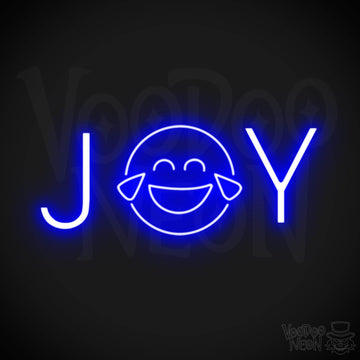 Joy Neon Sign - Neon Joy Sign - Word Sign - Color Dark Blue