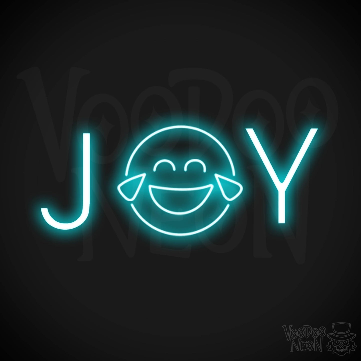 Joy Neon Sign - Neon Joy Sign - Word Sign - Color Ice Blue