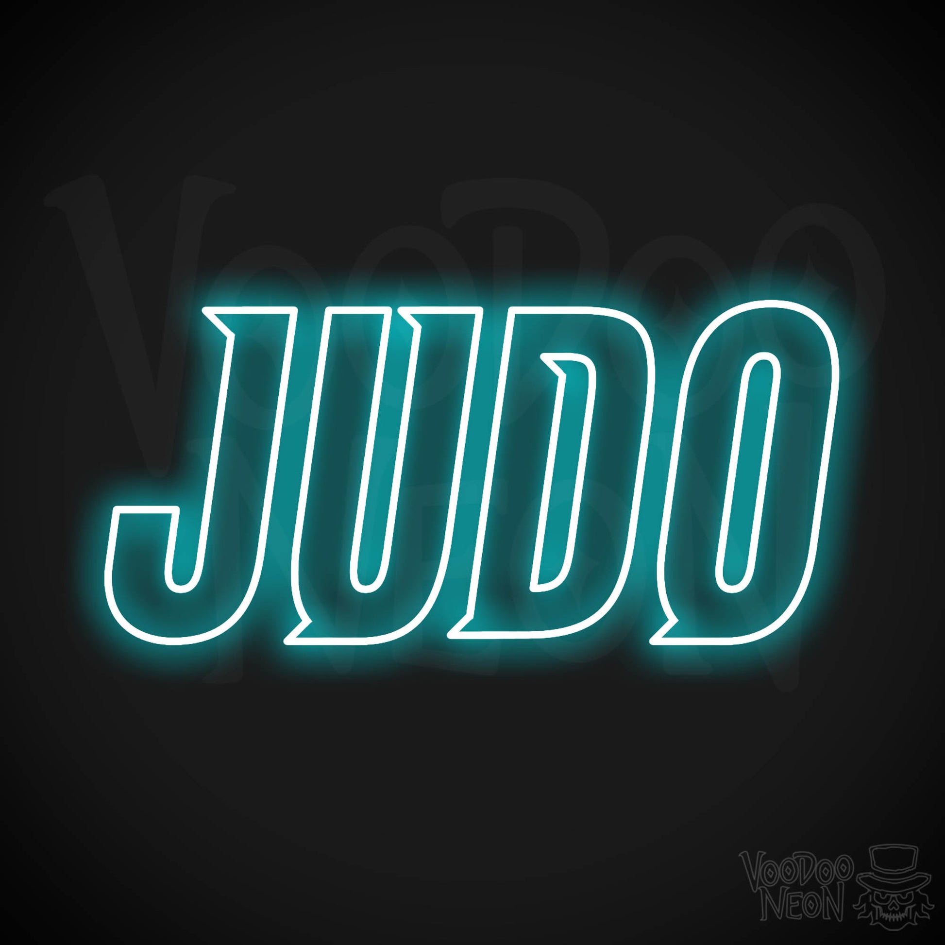 Judo Gym LED Neon - Ice Blue