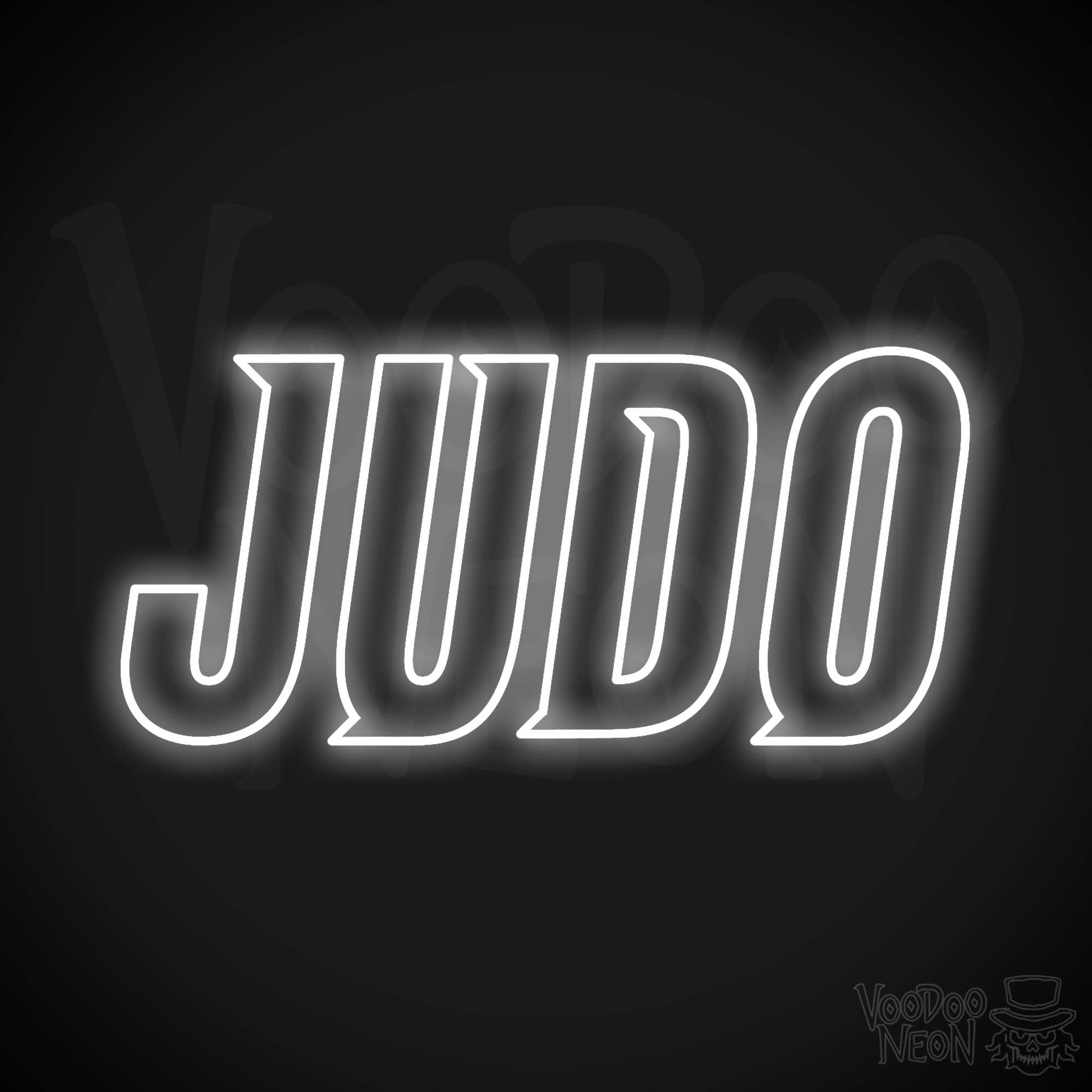Judo Gym LED Neon - White
