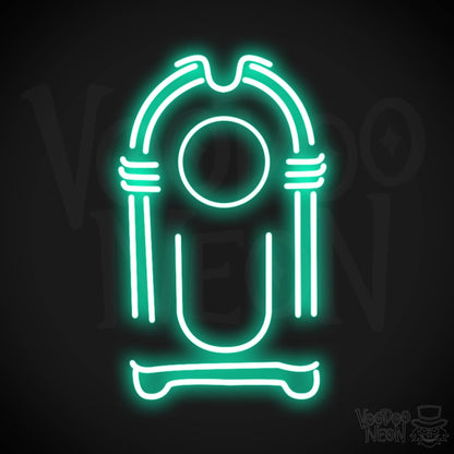 Jukebox Neon Sign - Neon Jukebox Sign - Wall Art - LED Lights - Color Light Green