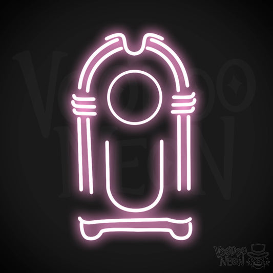 Jukebox Neon Sign - Neon Jukebox Sign - Wall Art - LED Lights - Color Light Pink