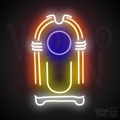 Jukebox Neon Sign - Neon Jukebox Sign - Wall Art - LED Lights - Color Multi-Color