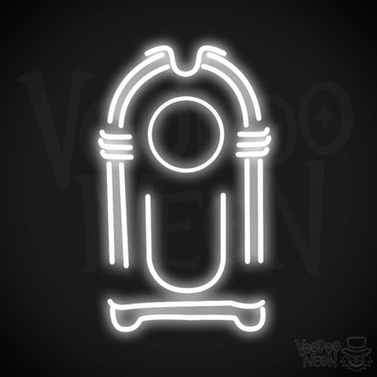 Jukebox Neon Sign - Neon Jukebox Sign - Wall Art - LED Lights - Color White