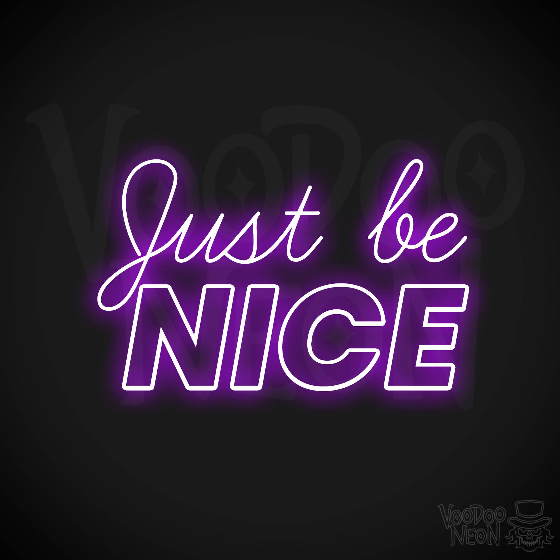 Just Be Nice LED Neon - Purple