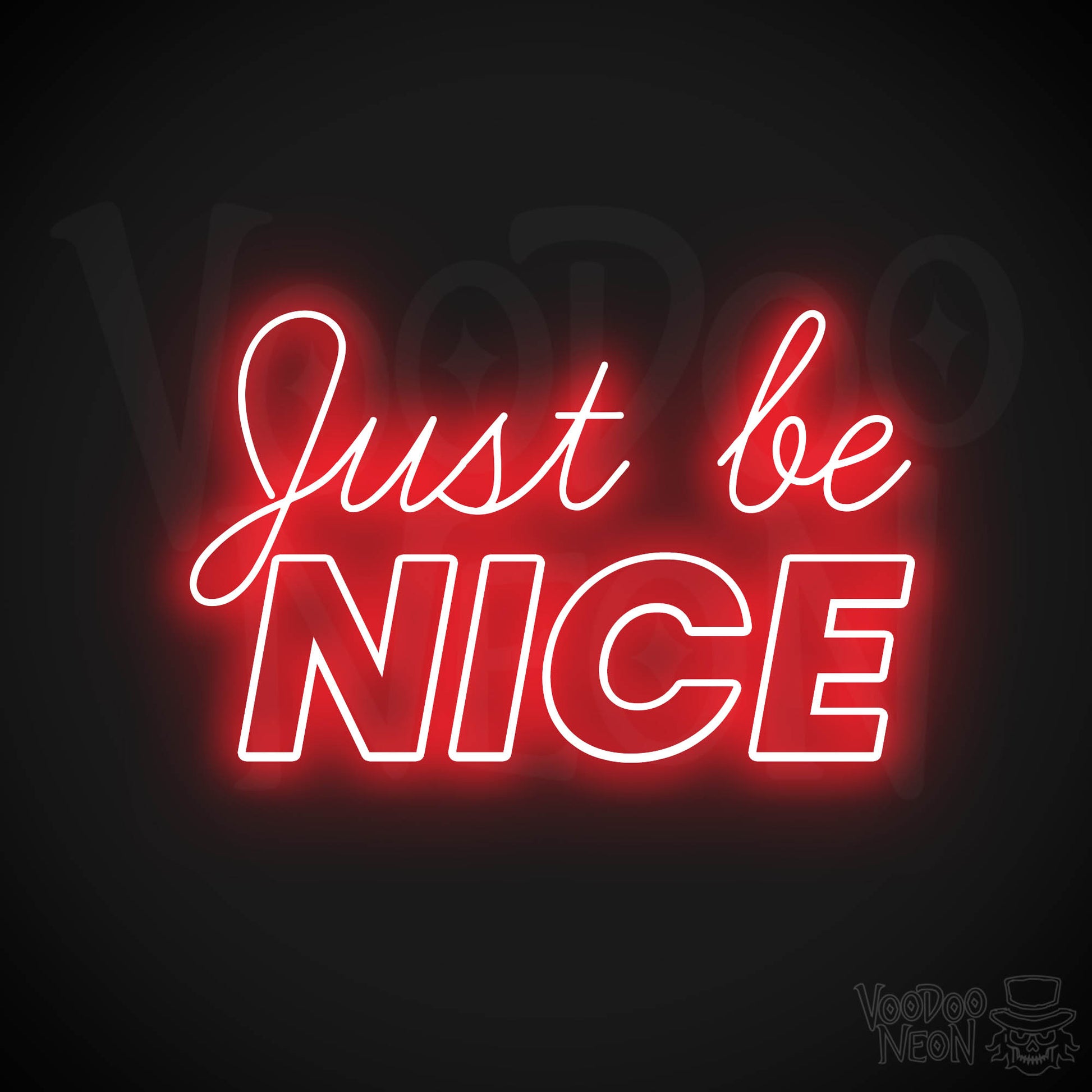 Just Be Nice LED Neon - Red