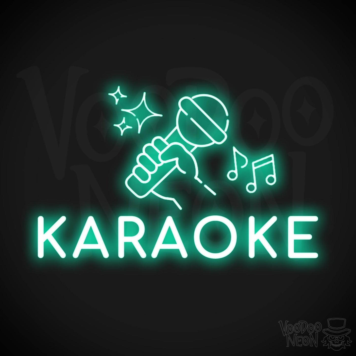 Karaoke Neon Sign - Neon Karaoke Sign - LED Wall Art - Color Light Green