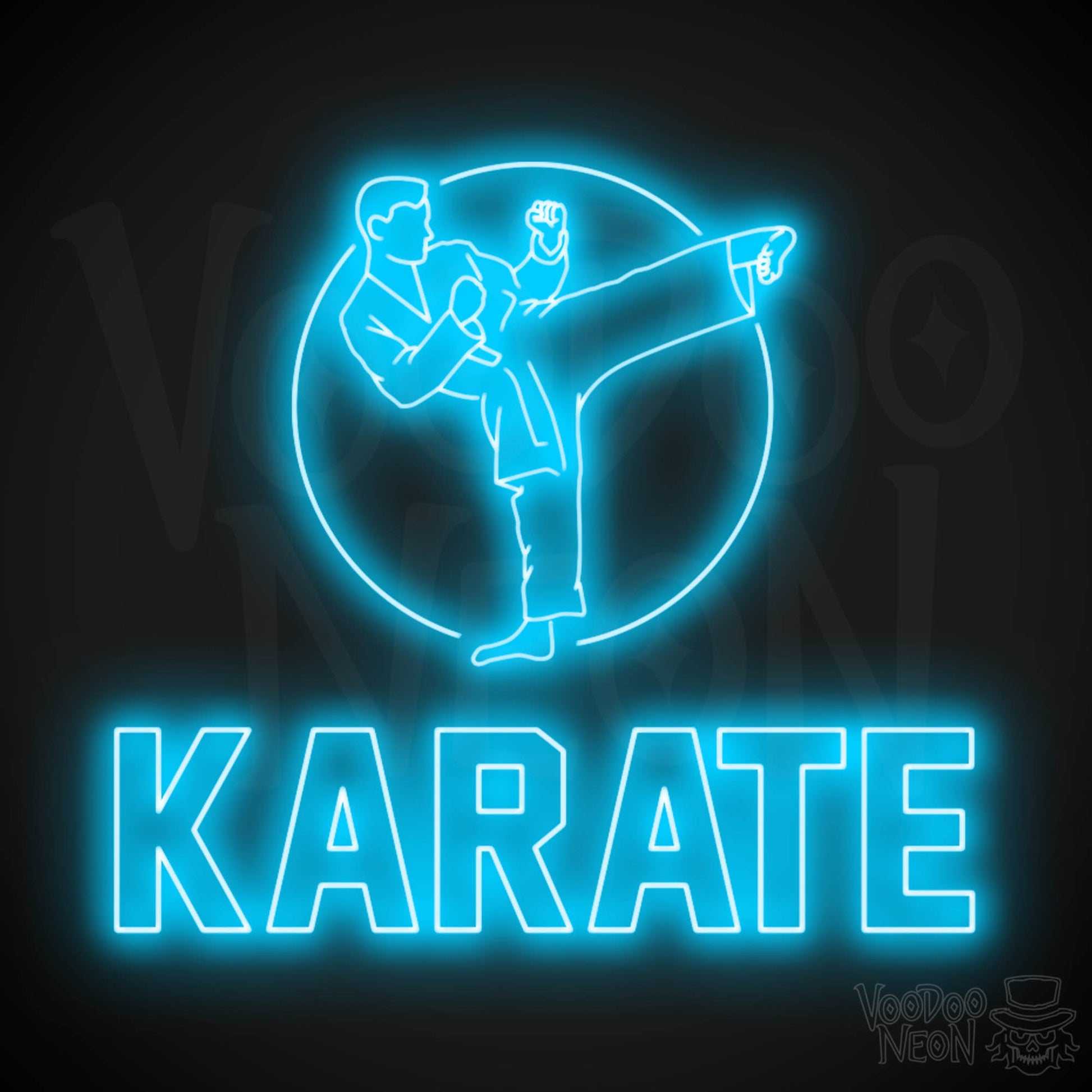 Karate Dojo LED Neon - Dark Blue