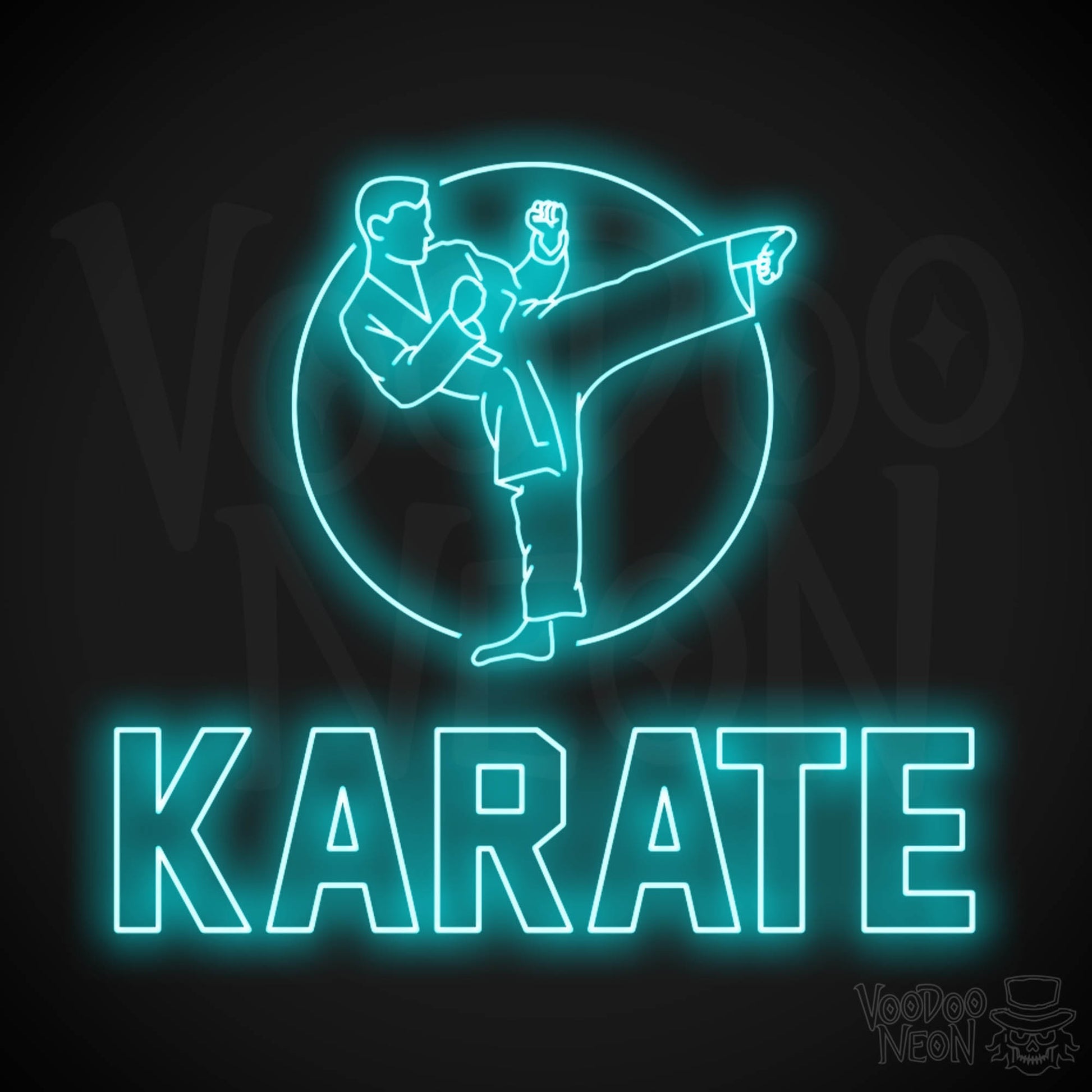 Karate Dojo LED Neon - Ice Blue