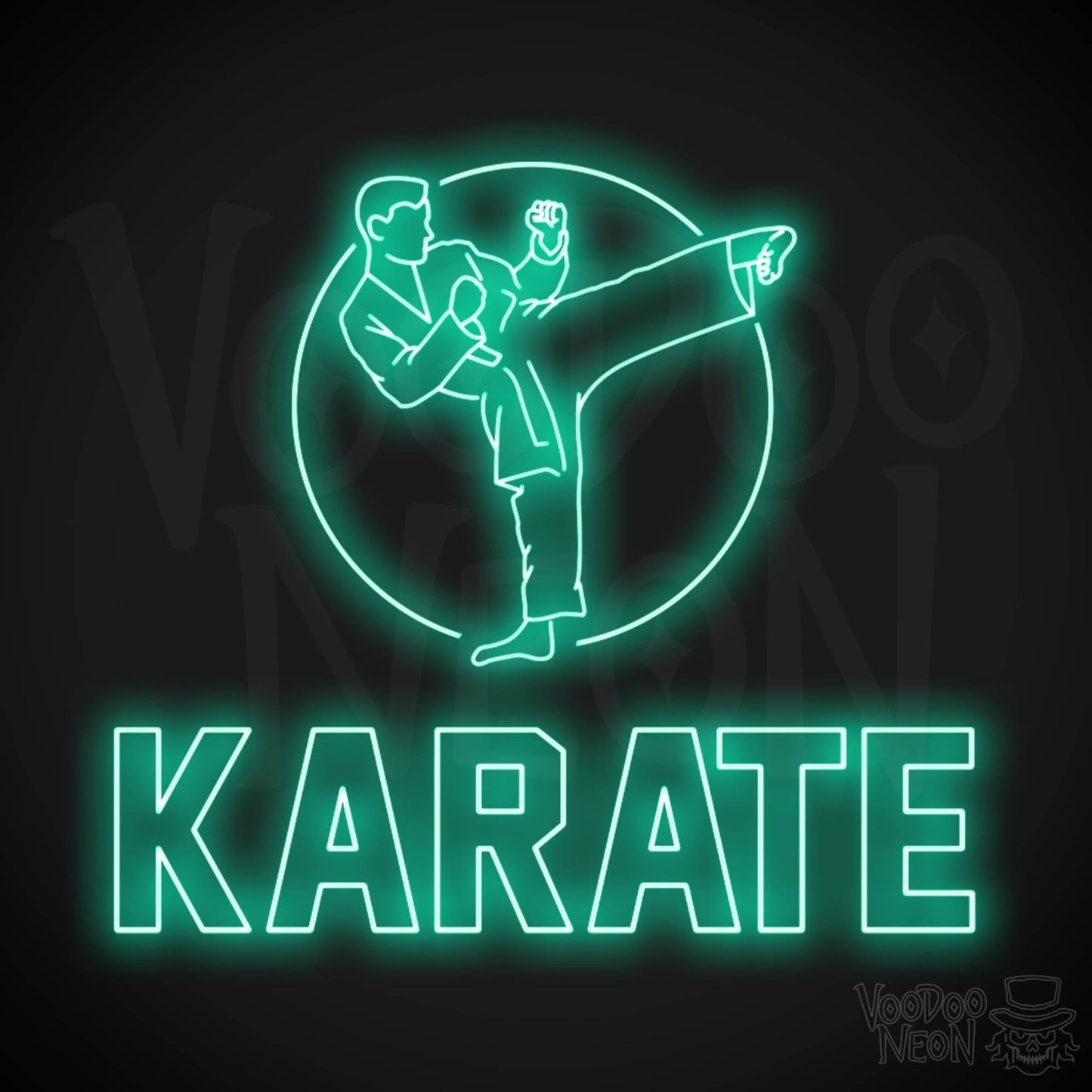 Karate Dojo LED Neon - Light Green