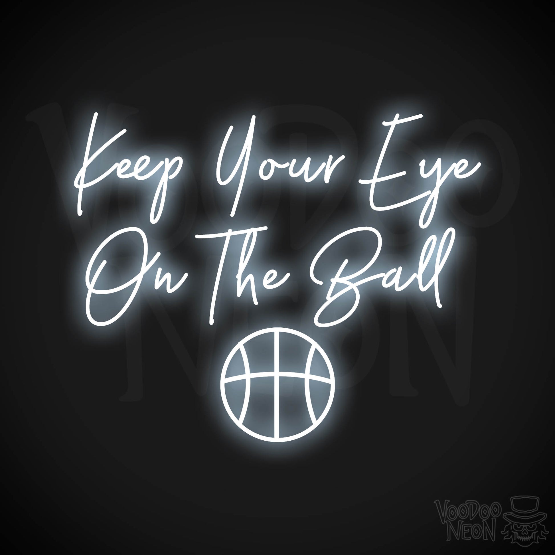 Keep Your Eye On The Ball LED Neon - Cool White