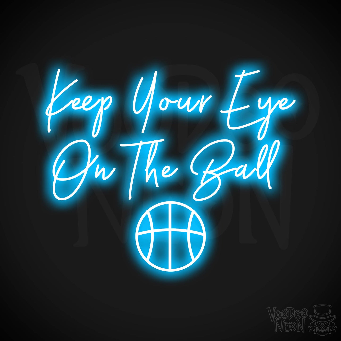 Keep Your Eye On The Ball LED Neon - Dark Blue