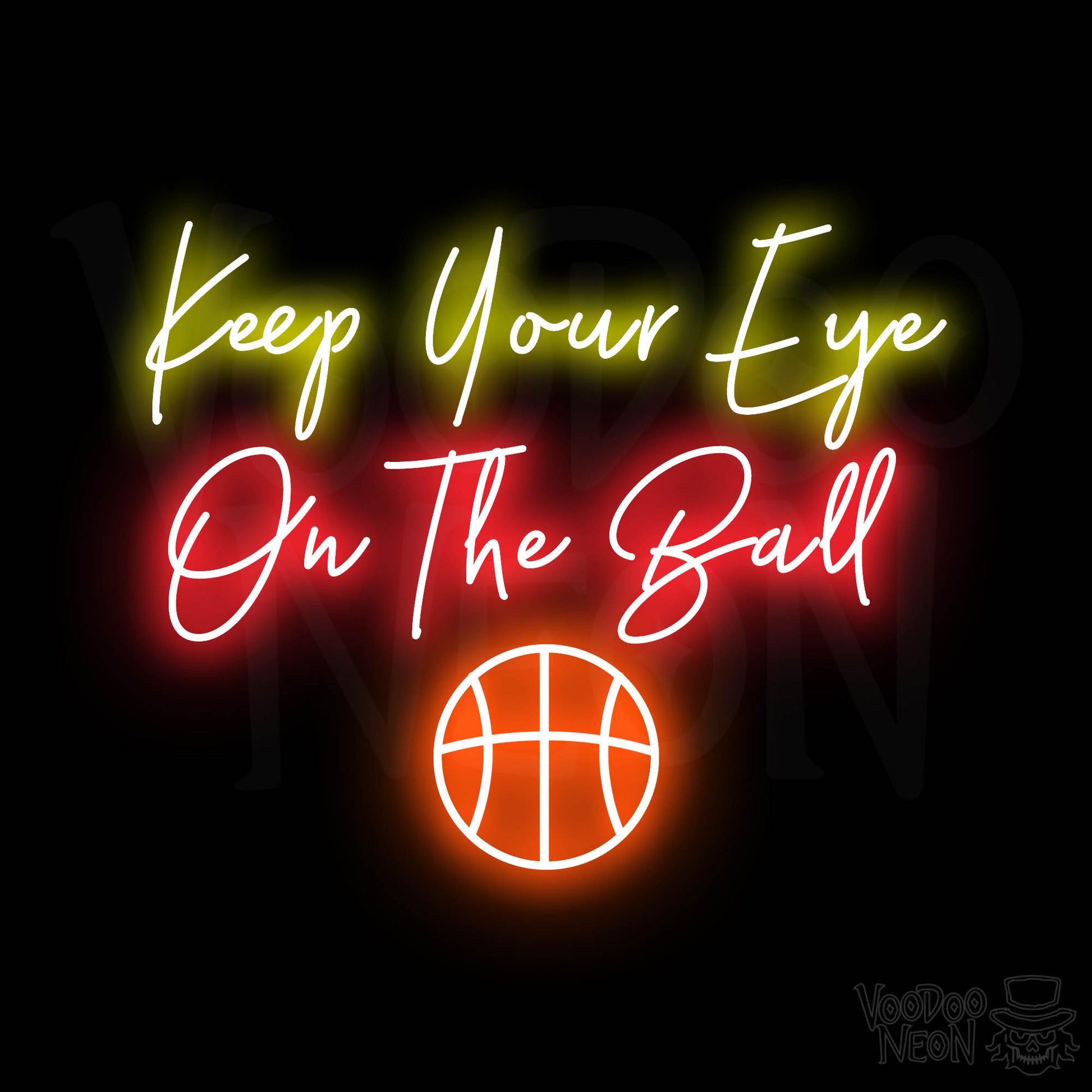 Keep Your Eye On The Ball LED Neon - Multi-Color