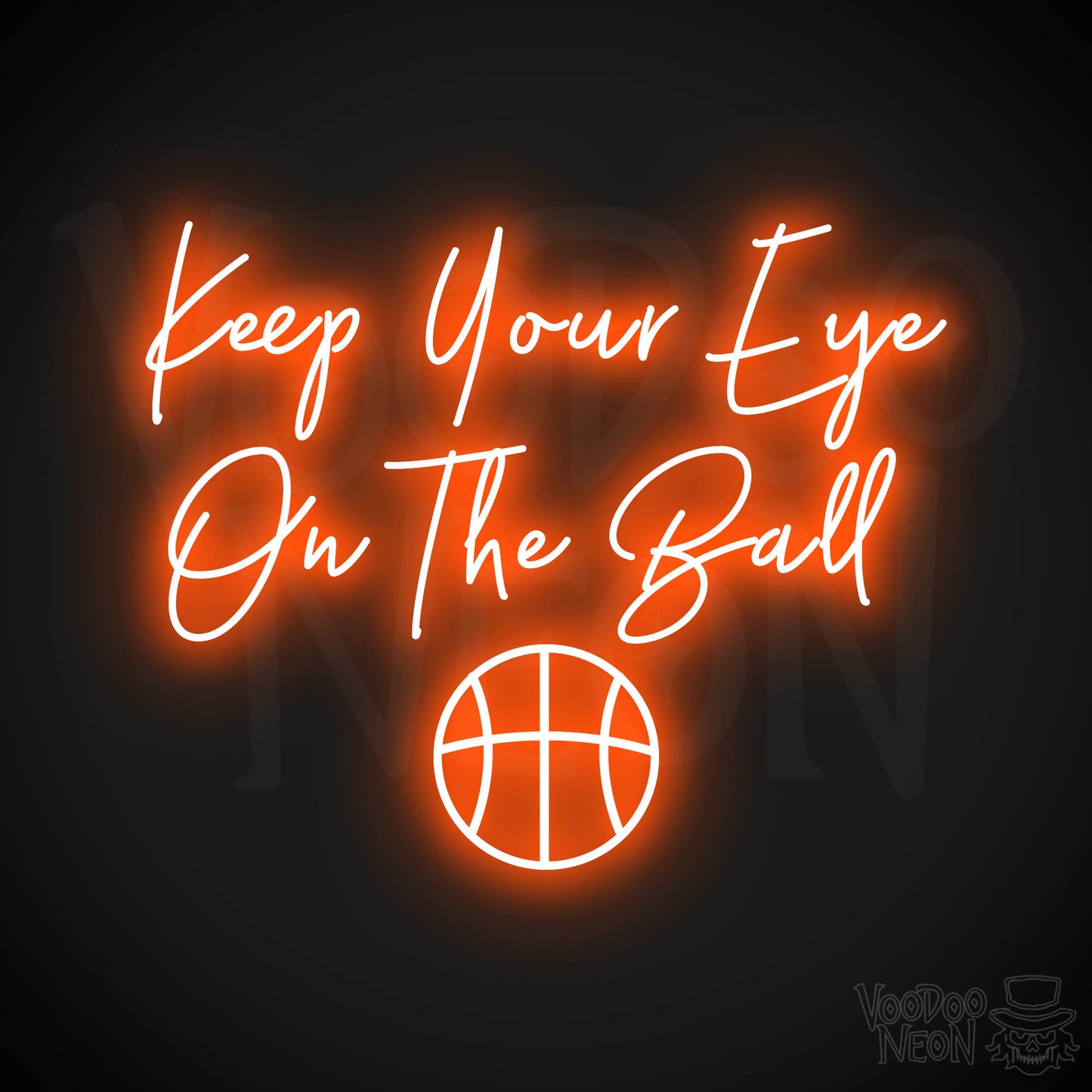 Keep Your Eye On The Ball LED Neon - Orange