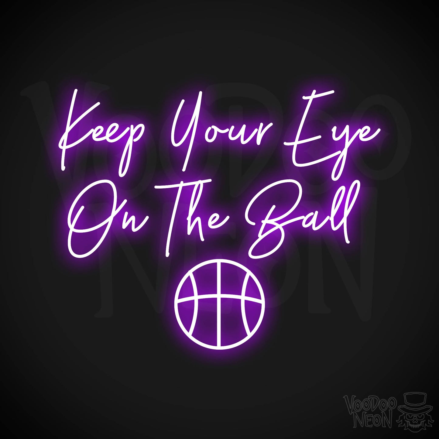 Keep Your Eye On The Ball LED Neon - Purple