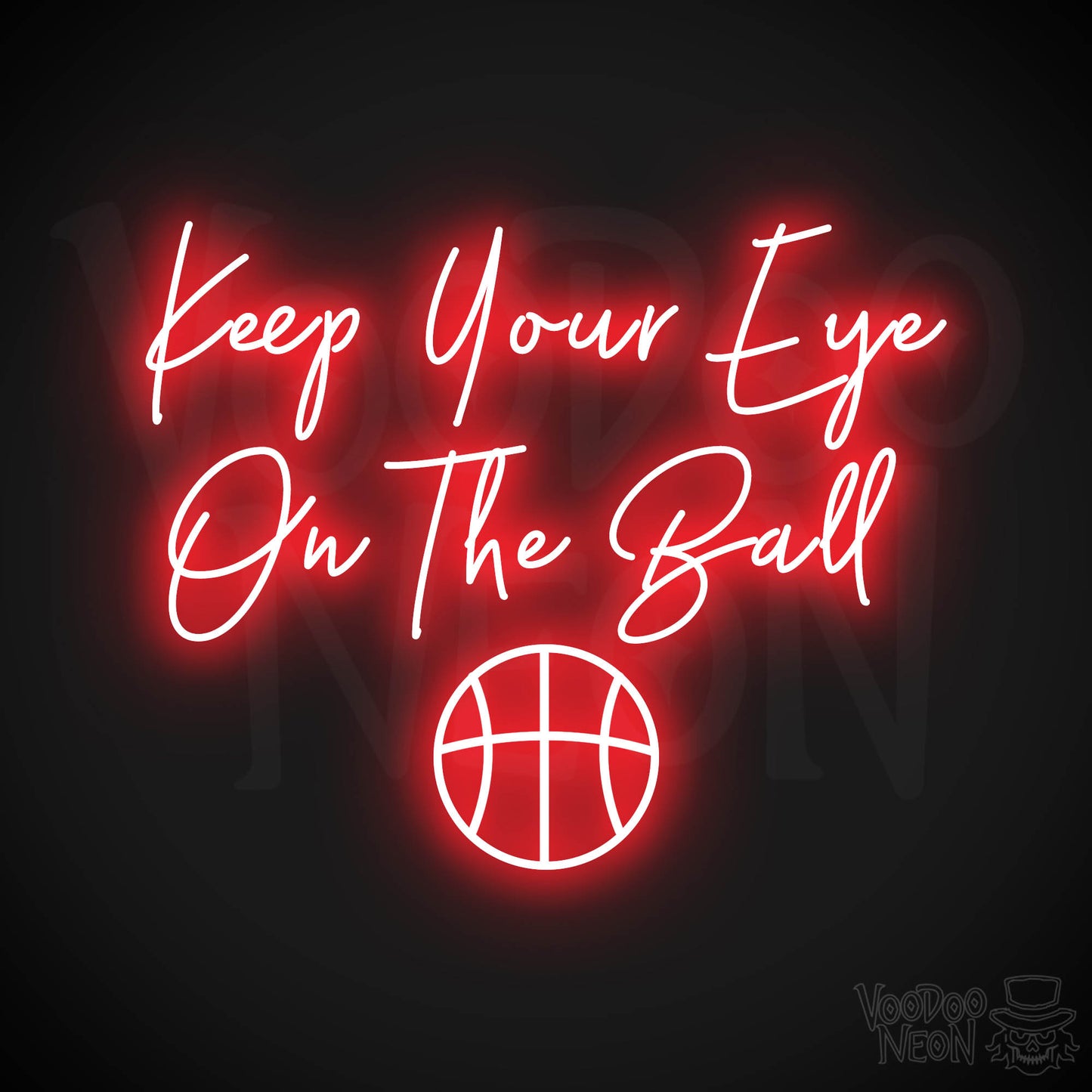 Keep Your Eye On The Ball LED Neon - Red