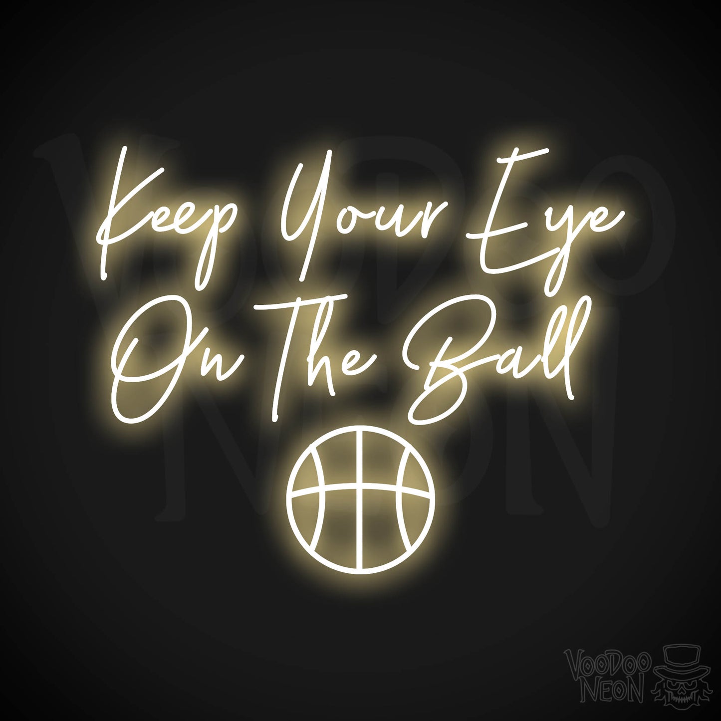 Keep Your Eye On The Ball LED Neon - Warm White