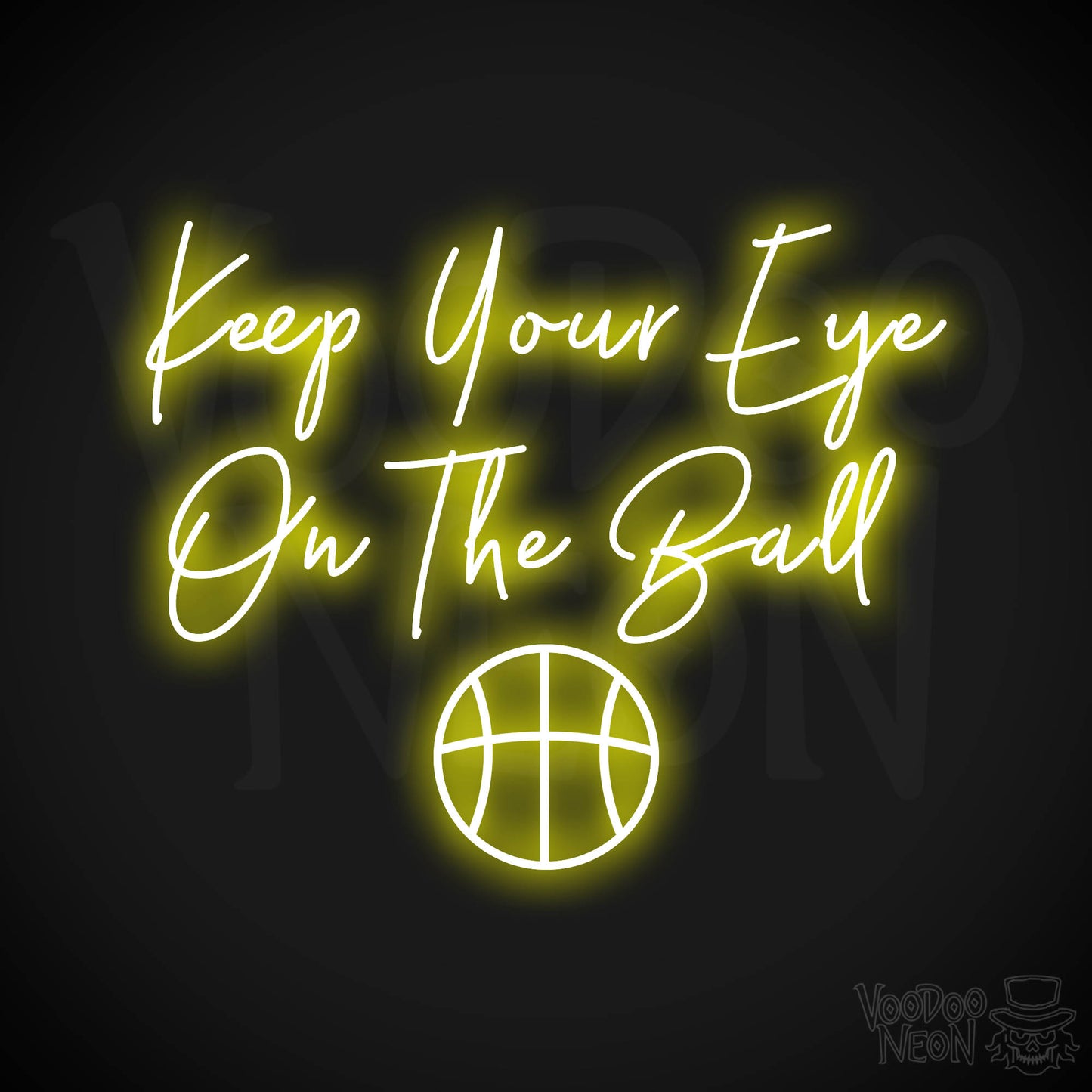 Keep Your Eye On The Ball LED Neon - Yellow