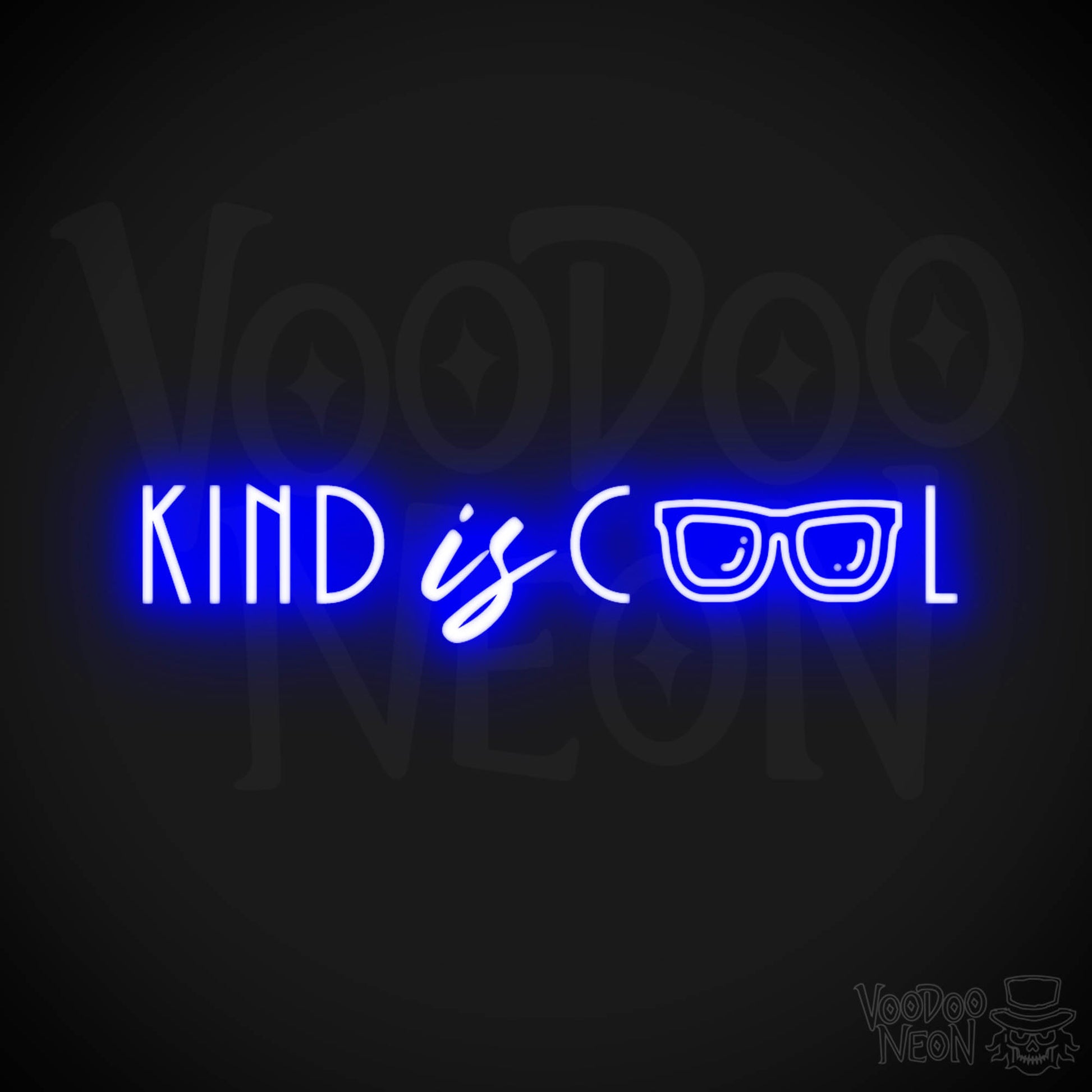 Kind Is Cool Neon Sign - Neon Kind Is Cool Sign - Color Dark Blue