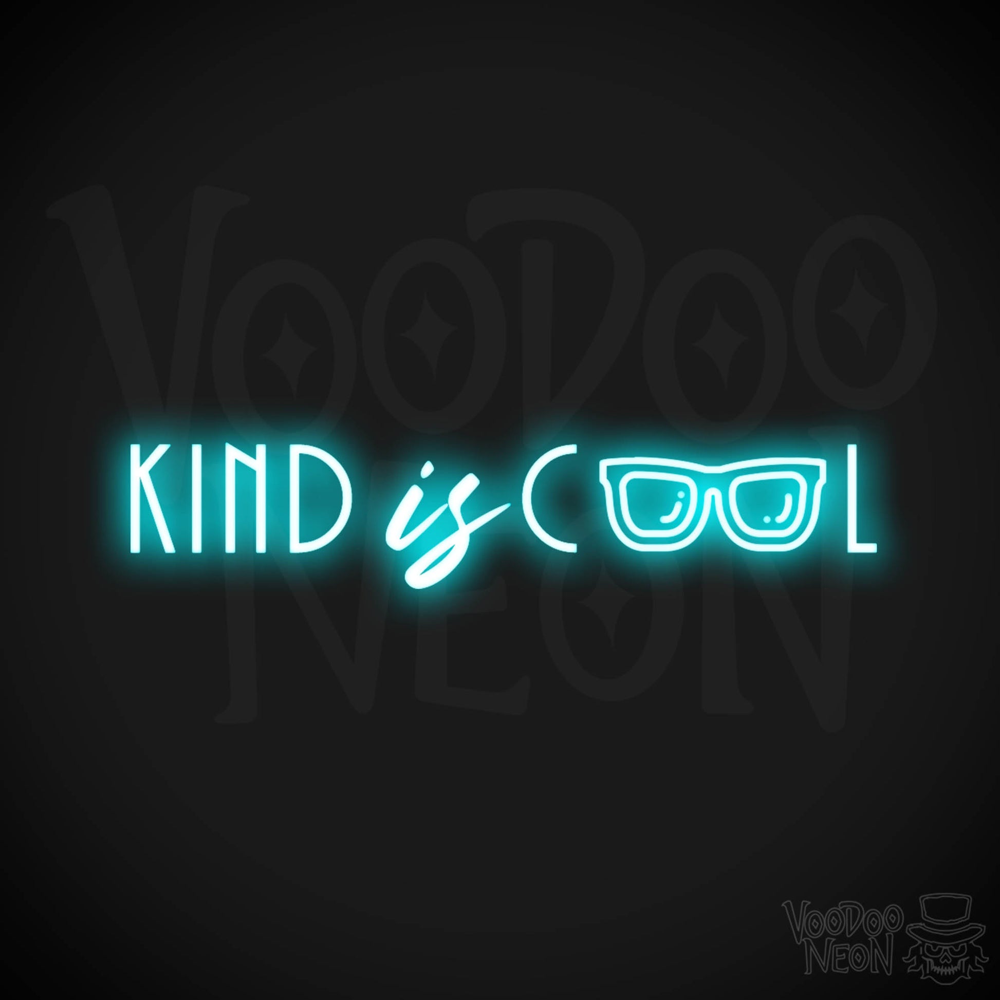 Kind Is Cool Neon Sign - Neon Kind Is Cool Sign - Color Ice Blue