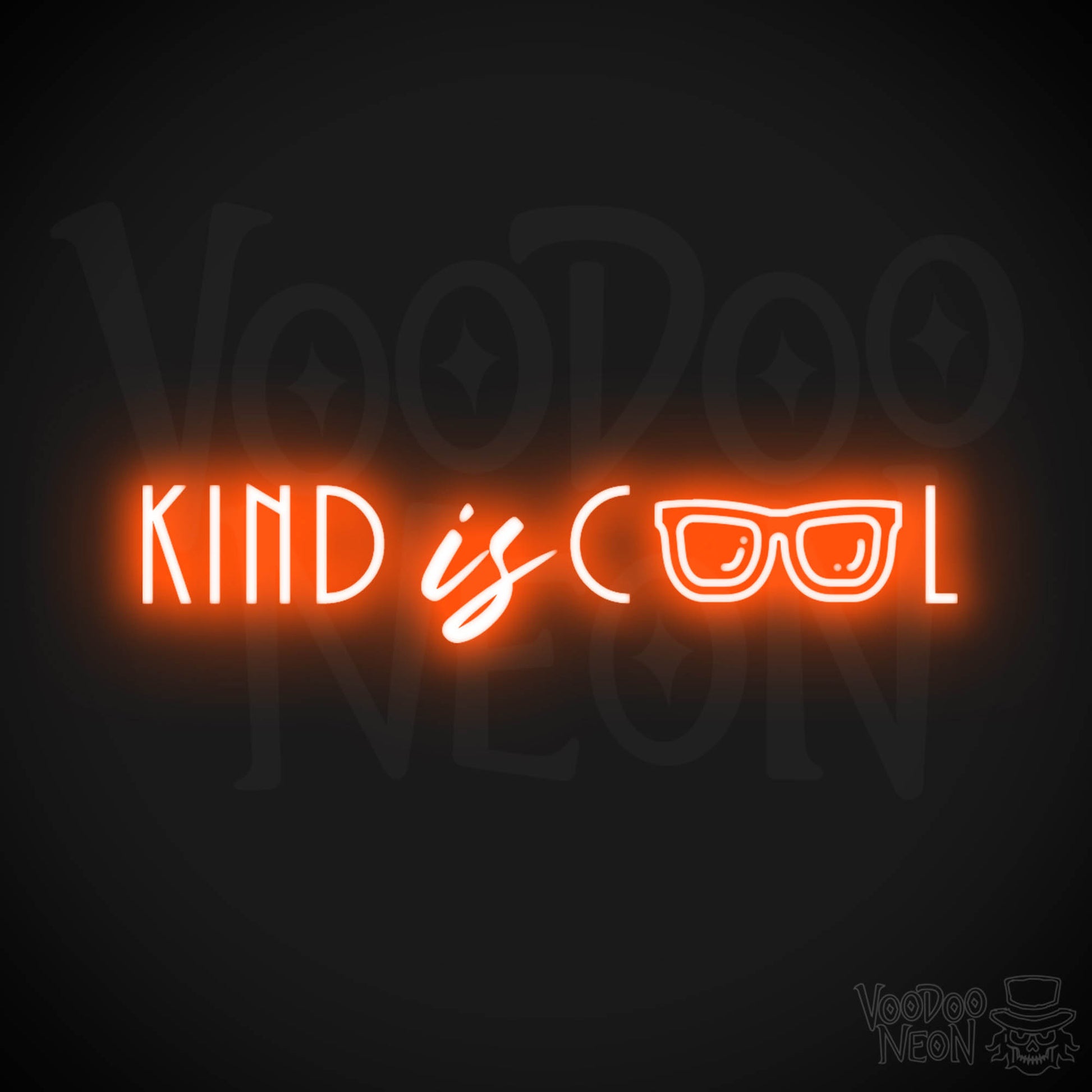 Kind Is Cool Neon Sign - Neon Kind Is Cool Sign - Color Orange