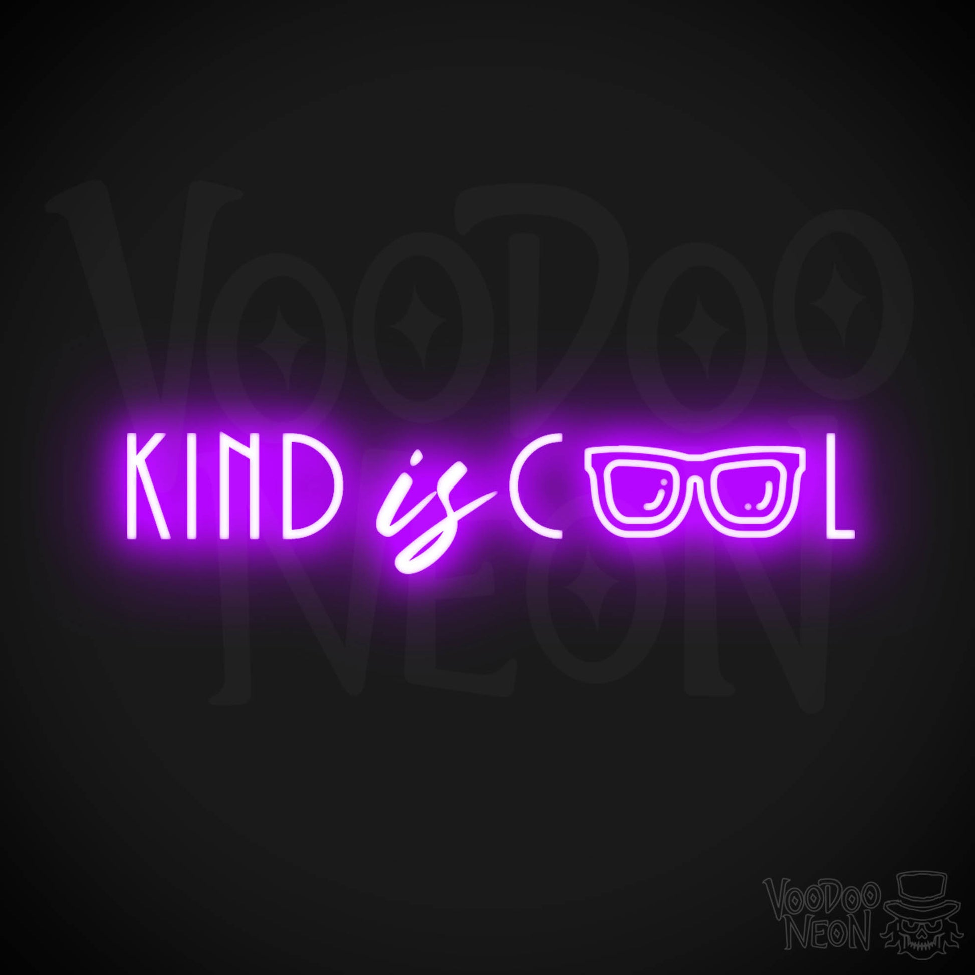 Kind Is Cool Neon Sign - Neon Kind Is Cool Sign - Color Purple