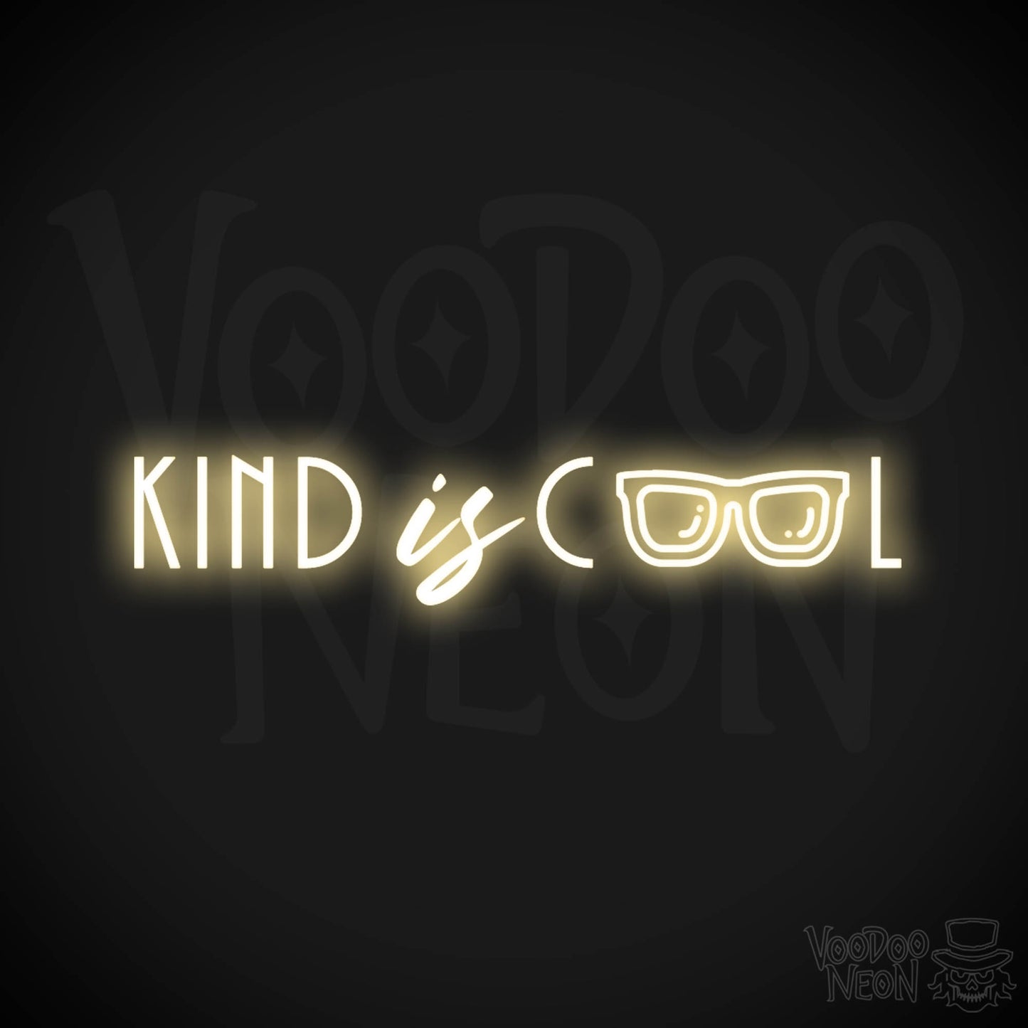 Kind Is Cool Neon Sign - Neon Kind Is Cool Sign - Color Warm White