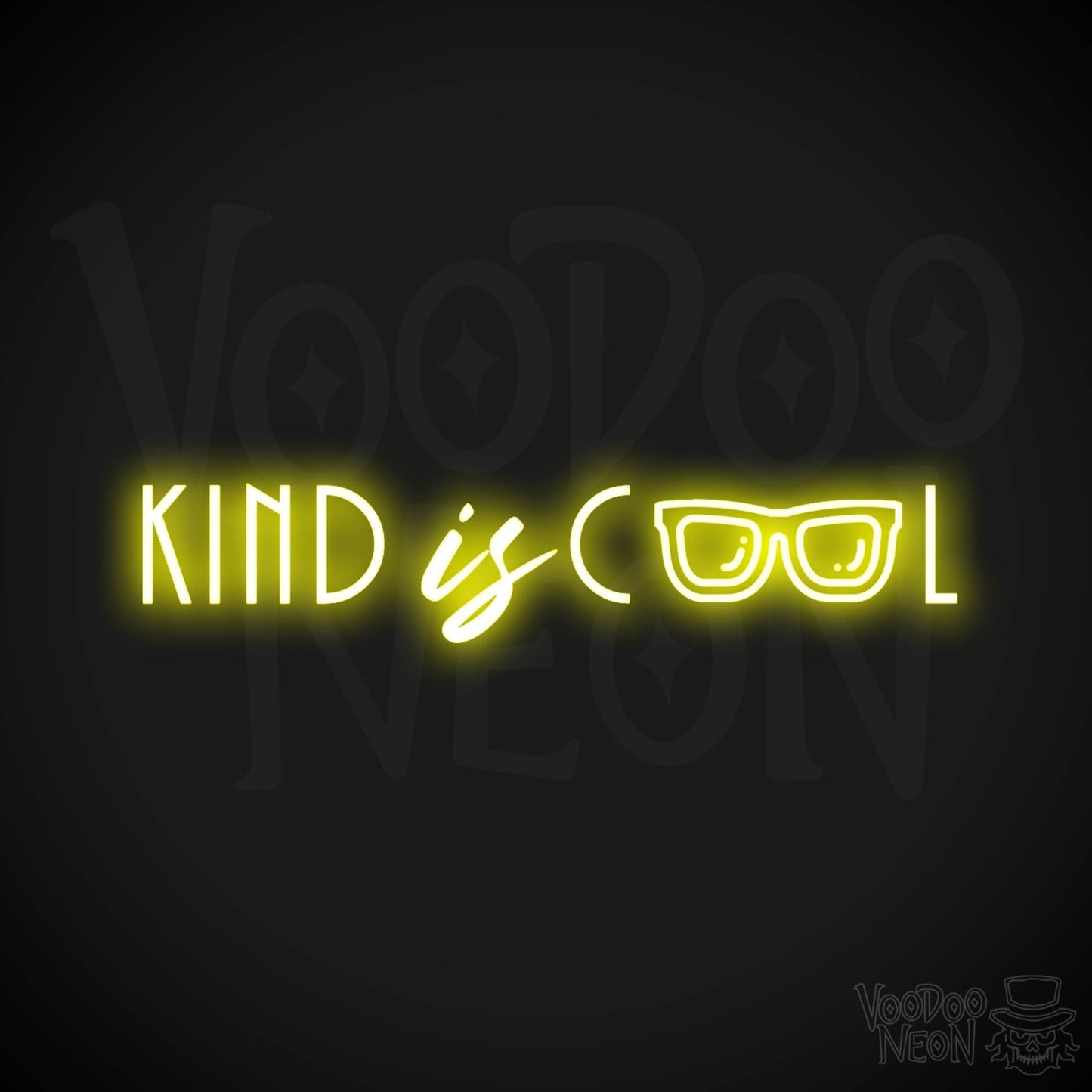 Kind Is Cool Neon Sign - Neon Kind Is Cool Sign - Color Yellow