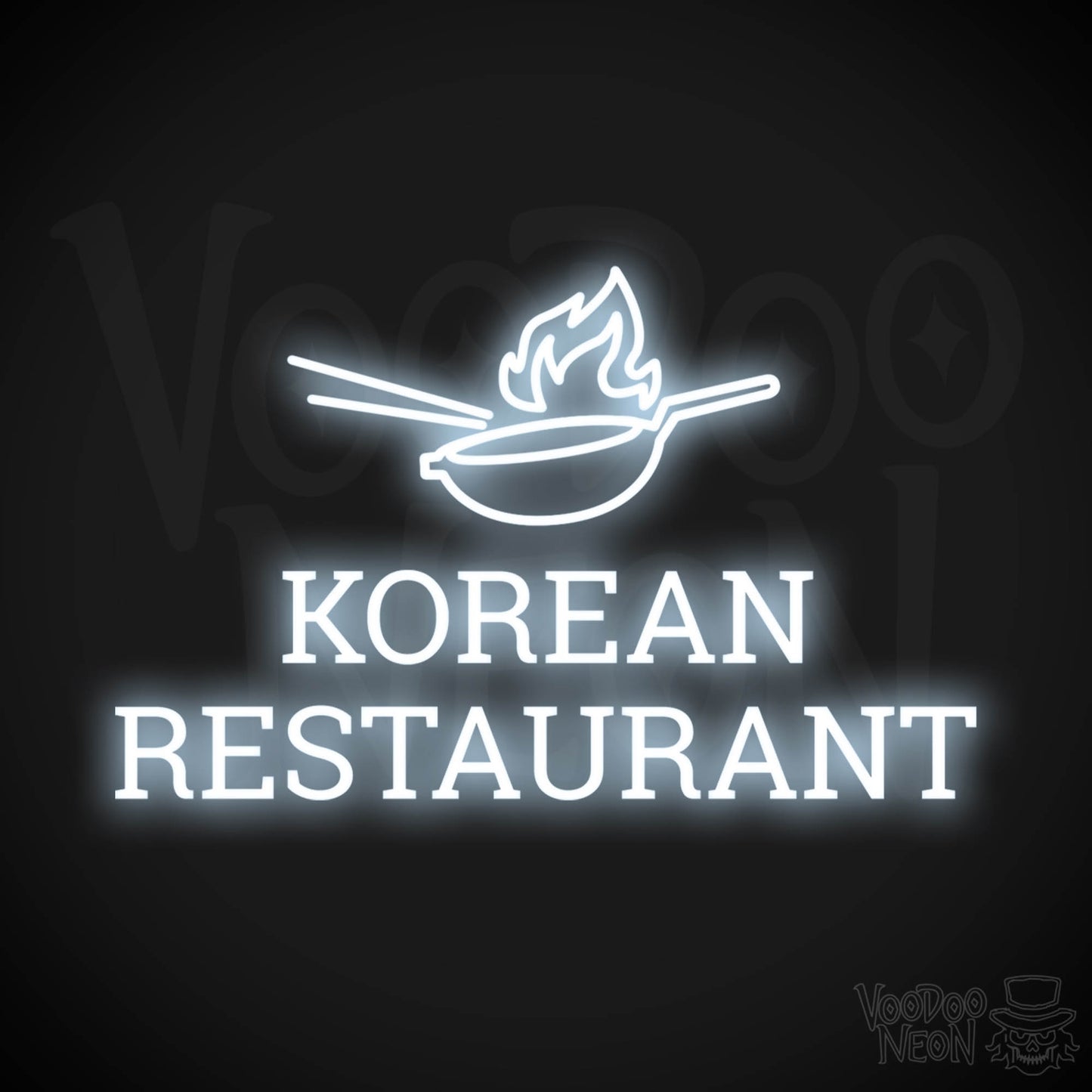 Korean Restaurant LED Neon - Cool White
