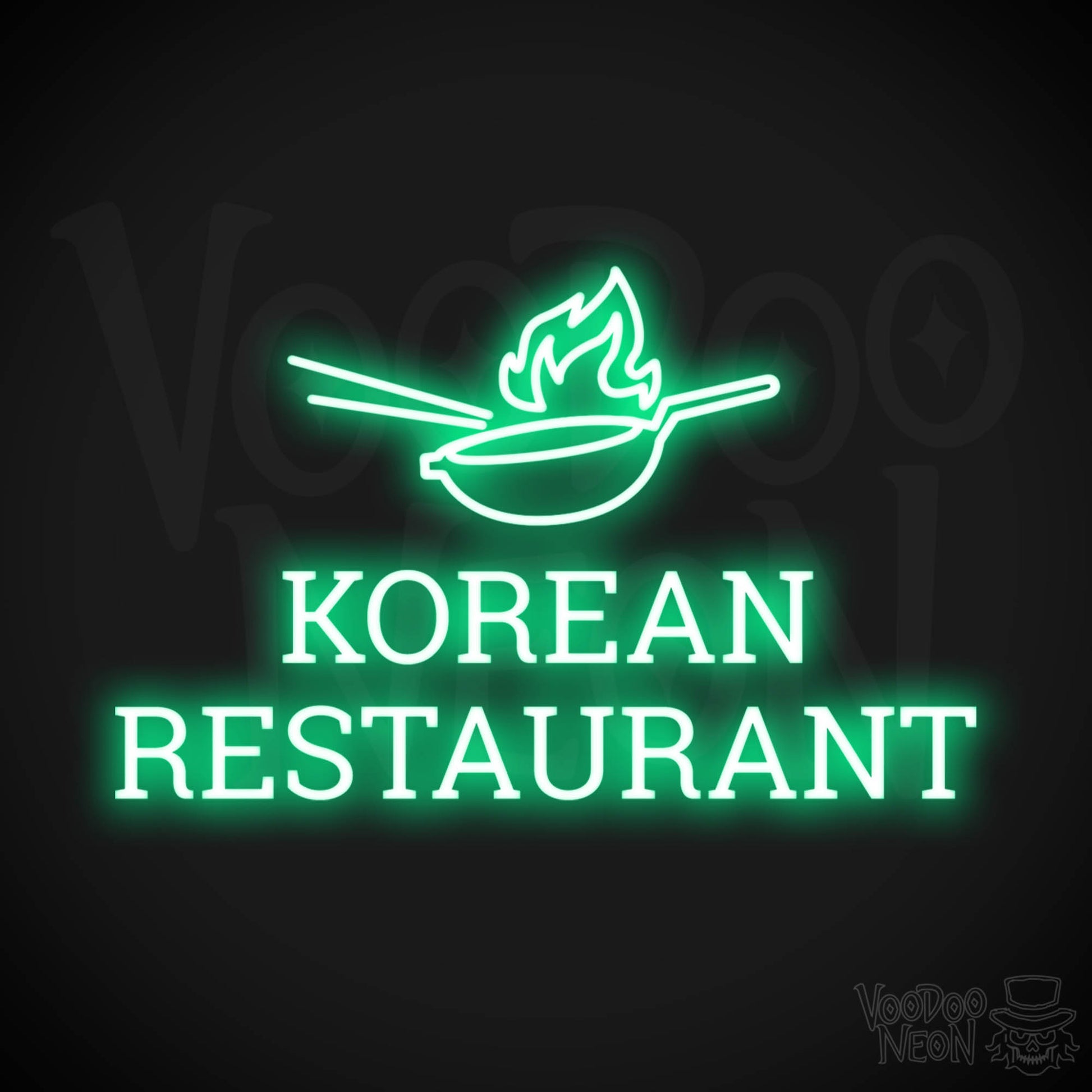 Korean Restaurant LED Neon - Green