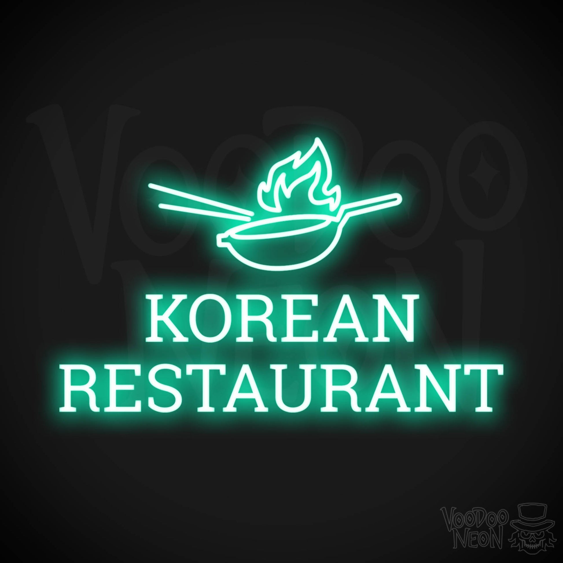 Korean Restaurant LED Neon - Light Green