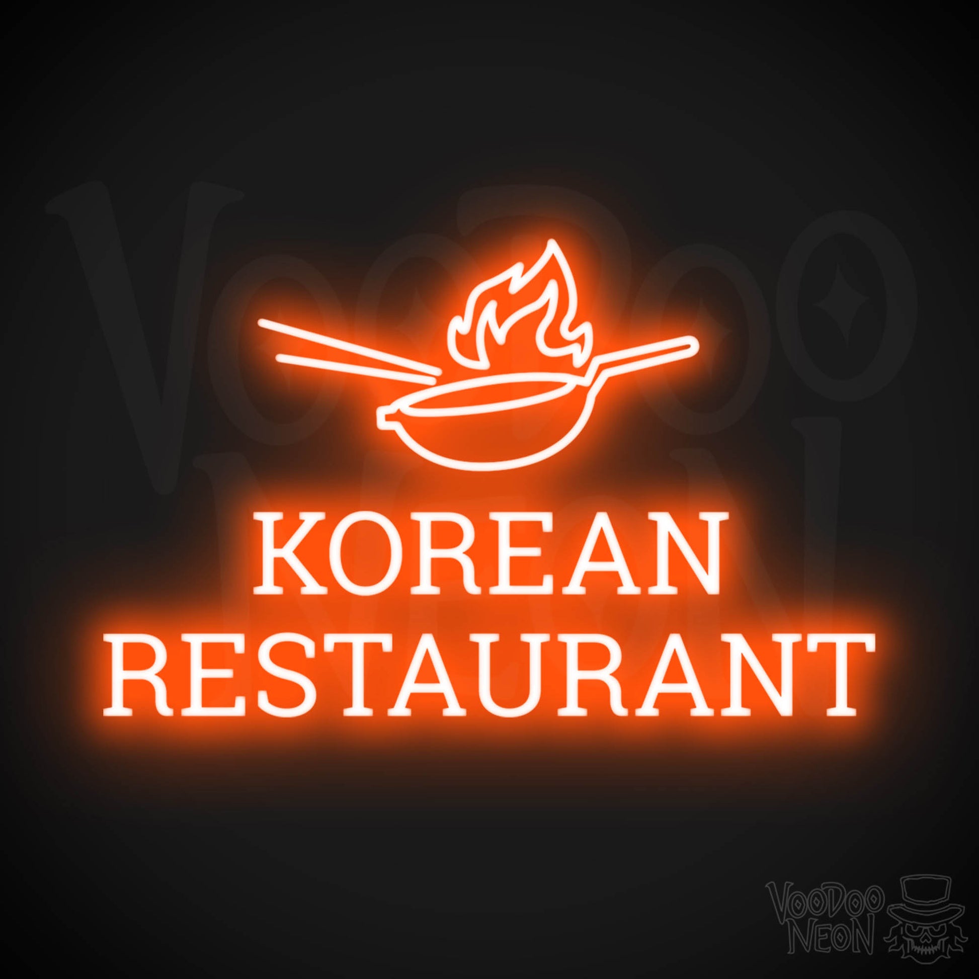 Korean Restaurant LED Neon - Orange