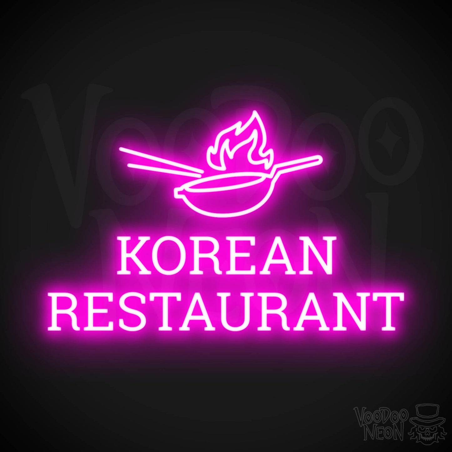 Korean Restaurant LED Neon - Pink