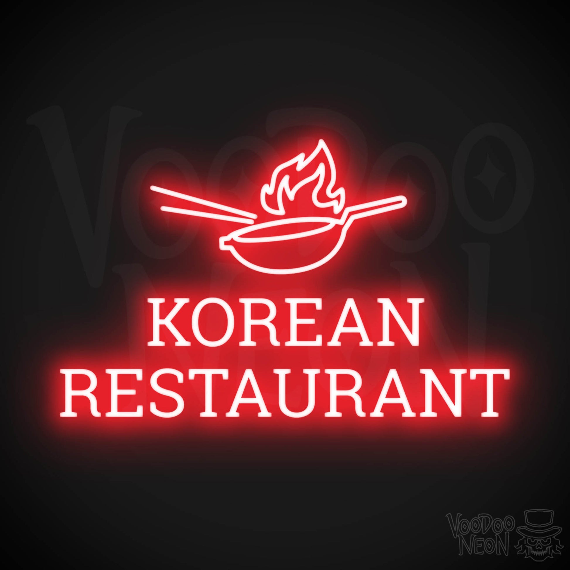 Korean Restaurant LED Neon - Red