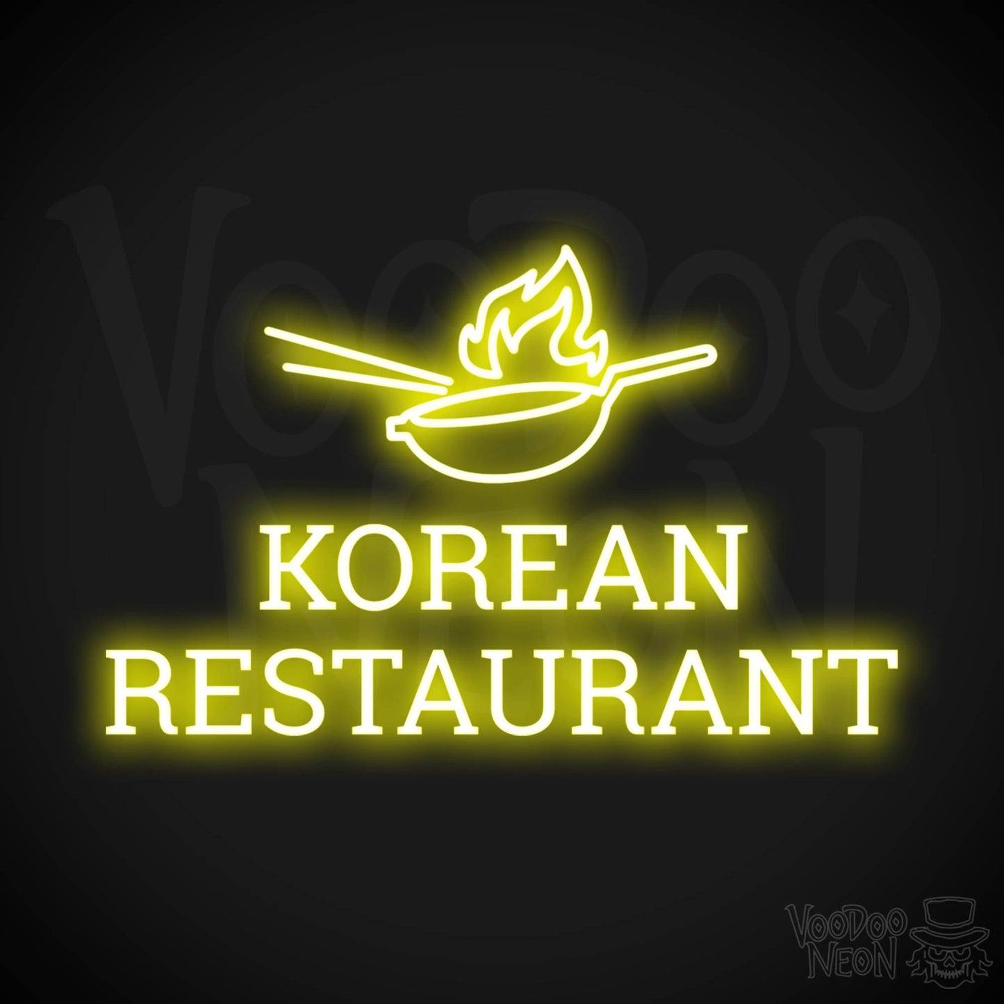 Korean Restaurant LED Neon - Yellow