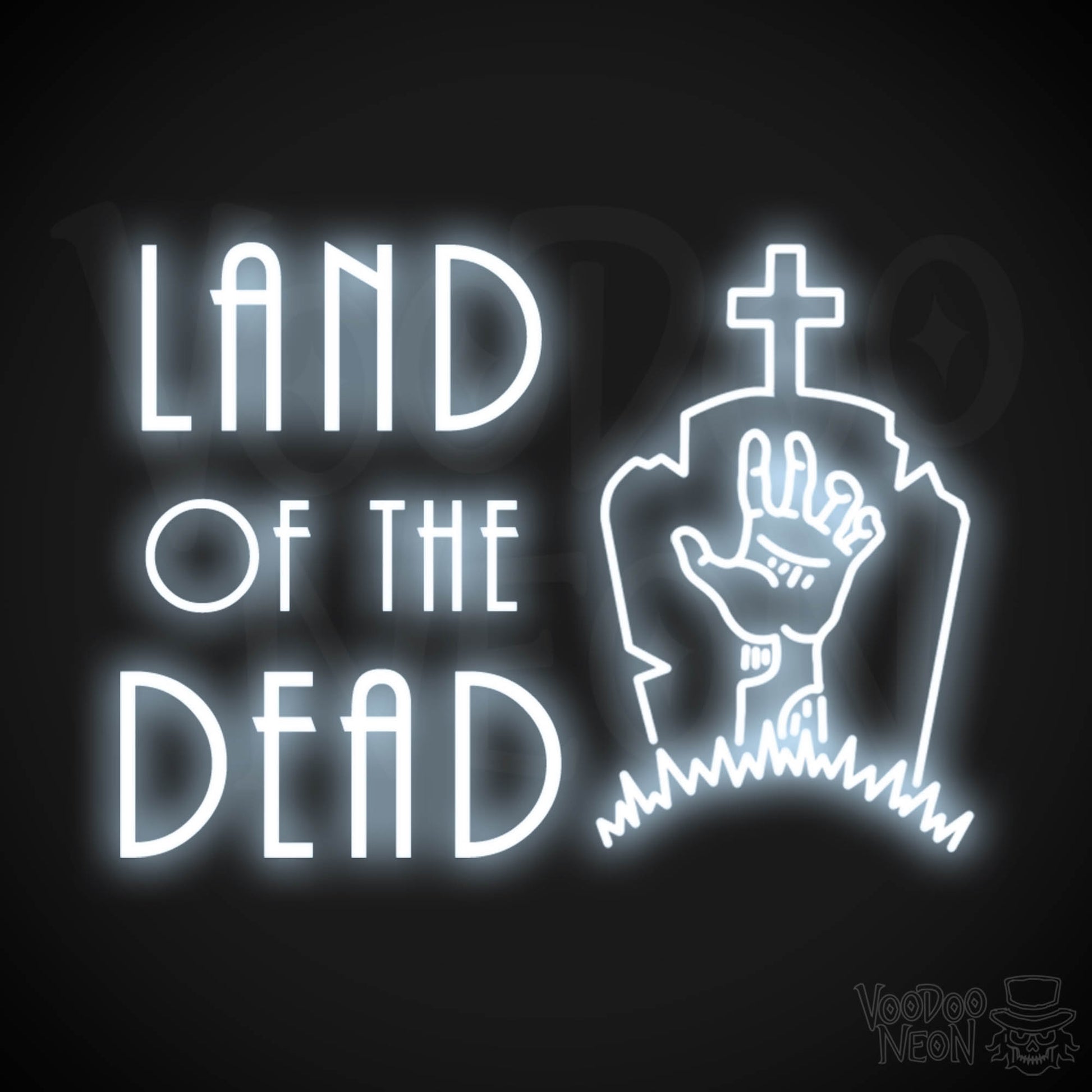 Land Of The Dead Neon Sign - Wall Art - Color Cool White