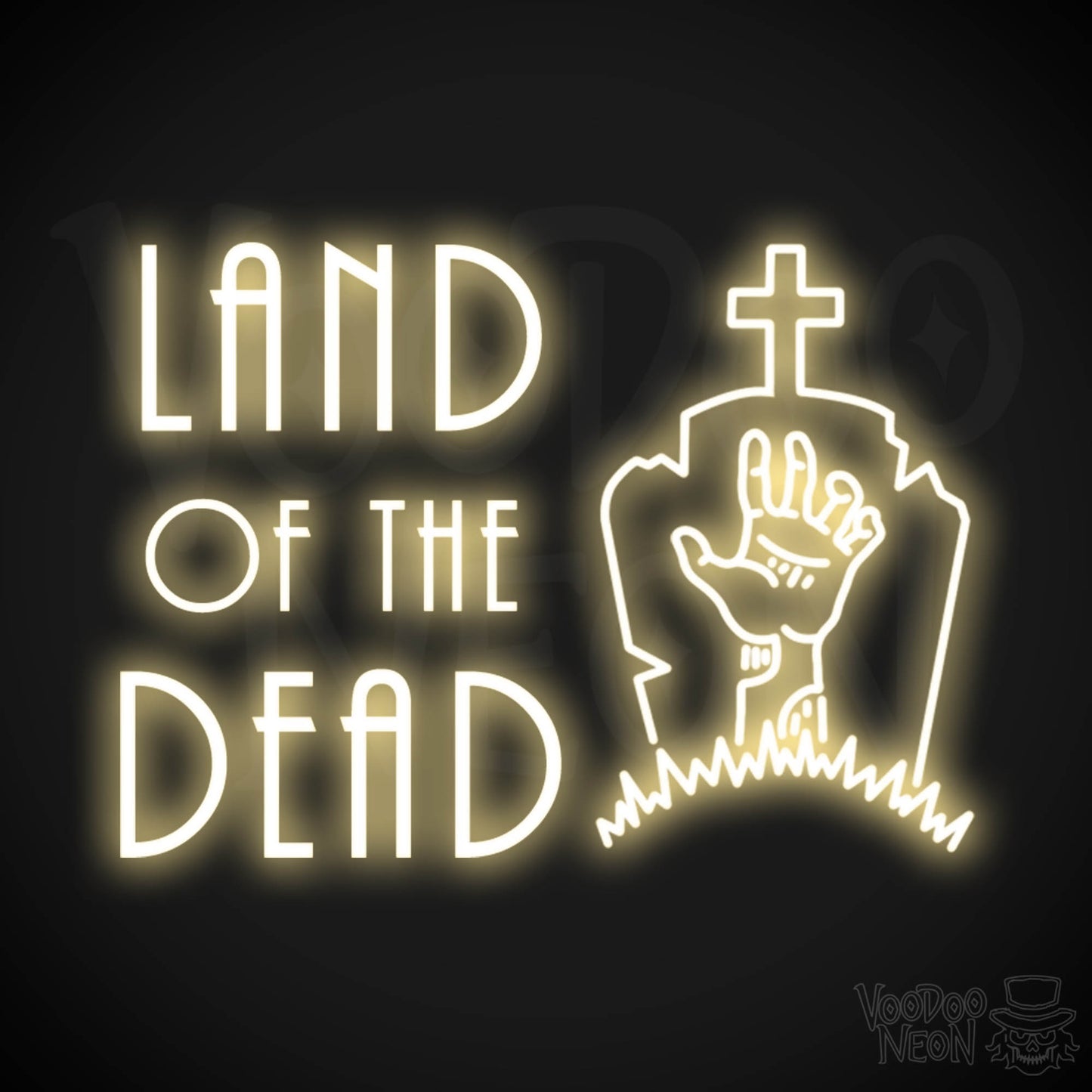 Land Of The Dead Neon Sign - Wall Art - Color Warm White