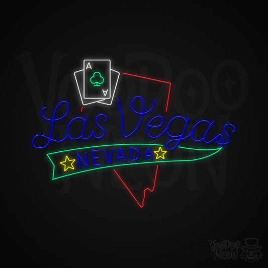 Las Vegas, Nevada Neon Sign - Multi-Color