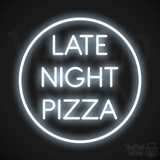 Late Night Pizza LED Neon - Cool White
