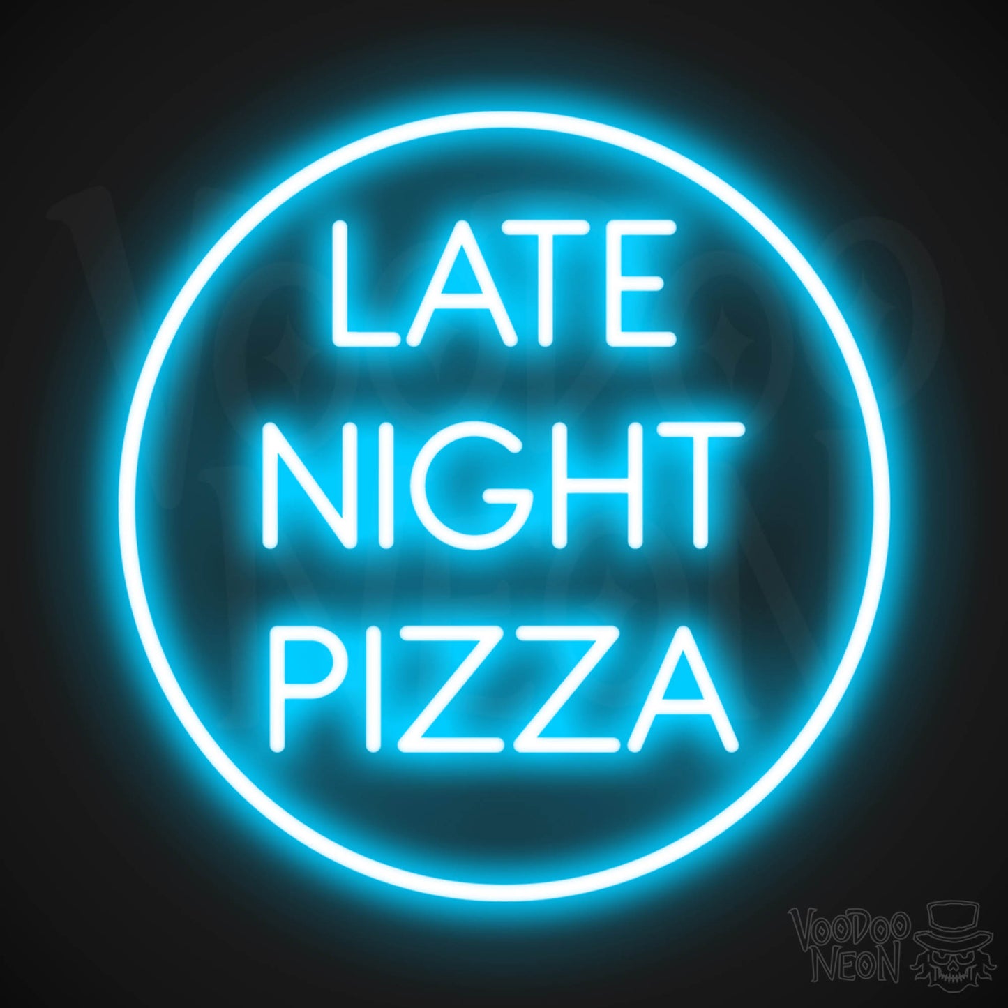 Late Night Pizza LED Neon - Dark Blue